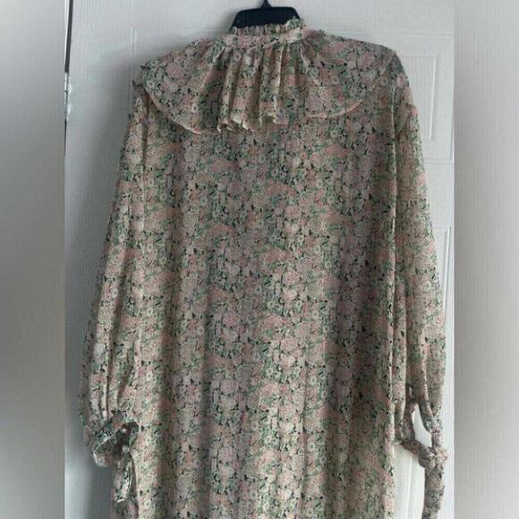 Romantic Boho Maxi Dress Mango Balloon Sleeve Whimsigoth - Picture 9 of 15